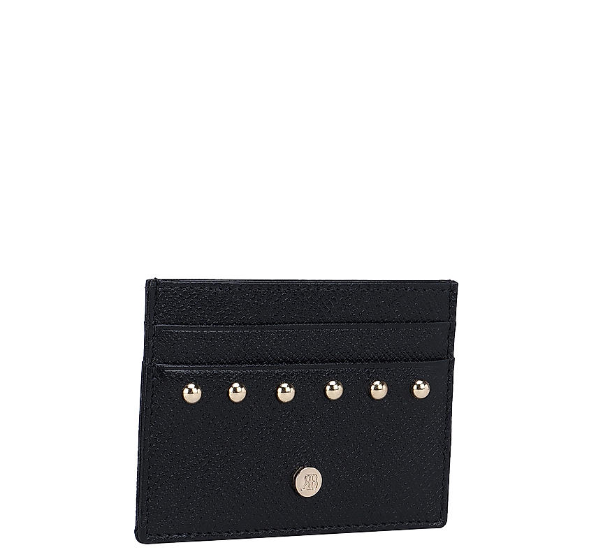 Black Franzy Card Sleeve With Gold Embellishments